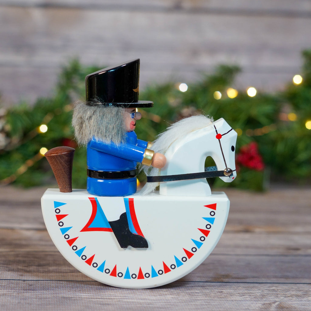 Detailed shot of the nutcracker's hands holding the reins