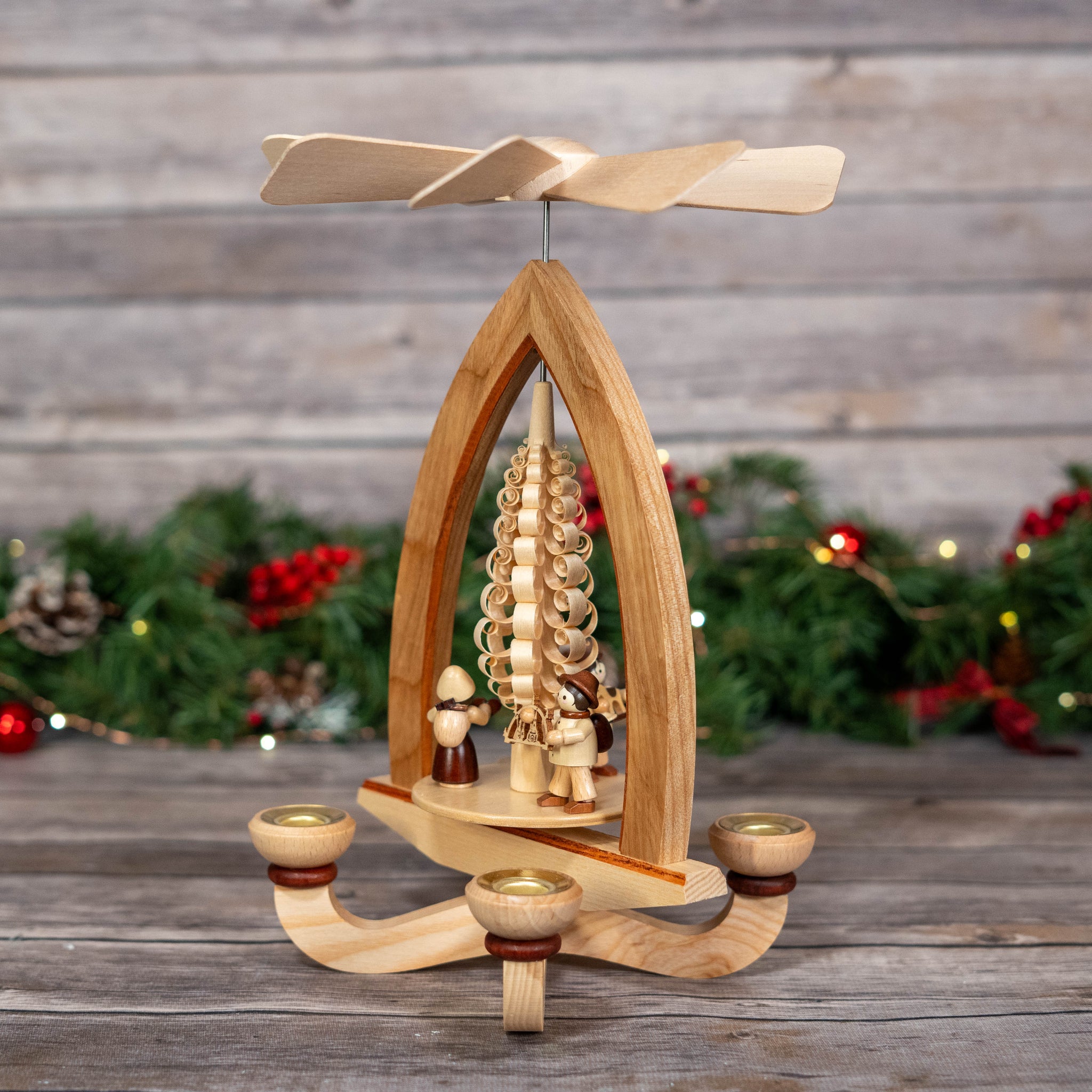 German Christmas Pyramid, 19x19x27 cm (7.5x7.5x10.5 in) – Seiffen Haus