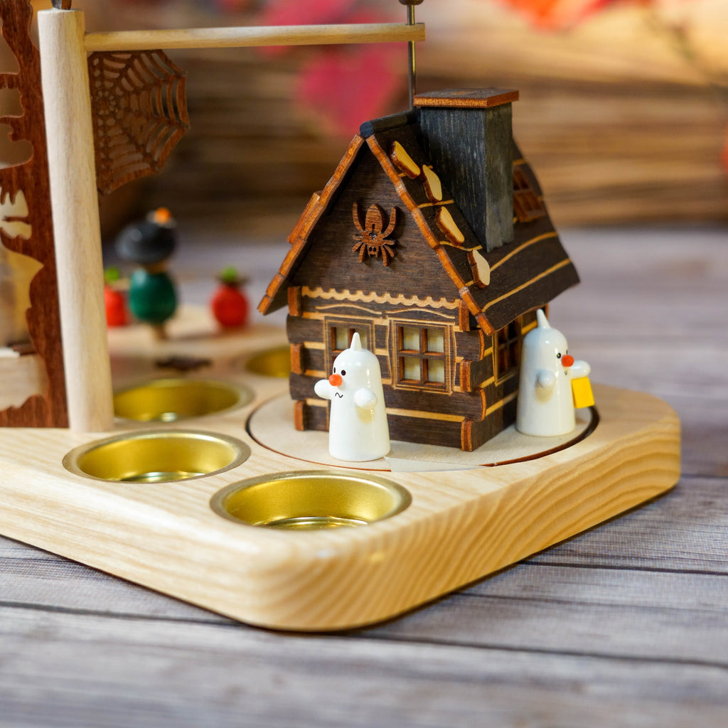 Smoker set amid festive autumn decor