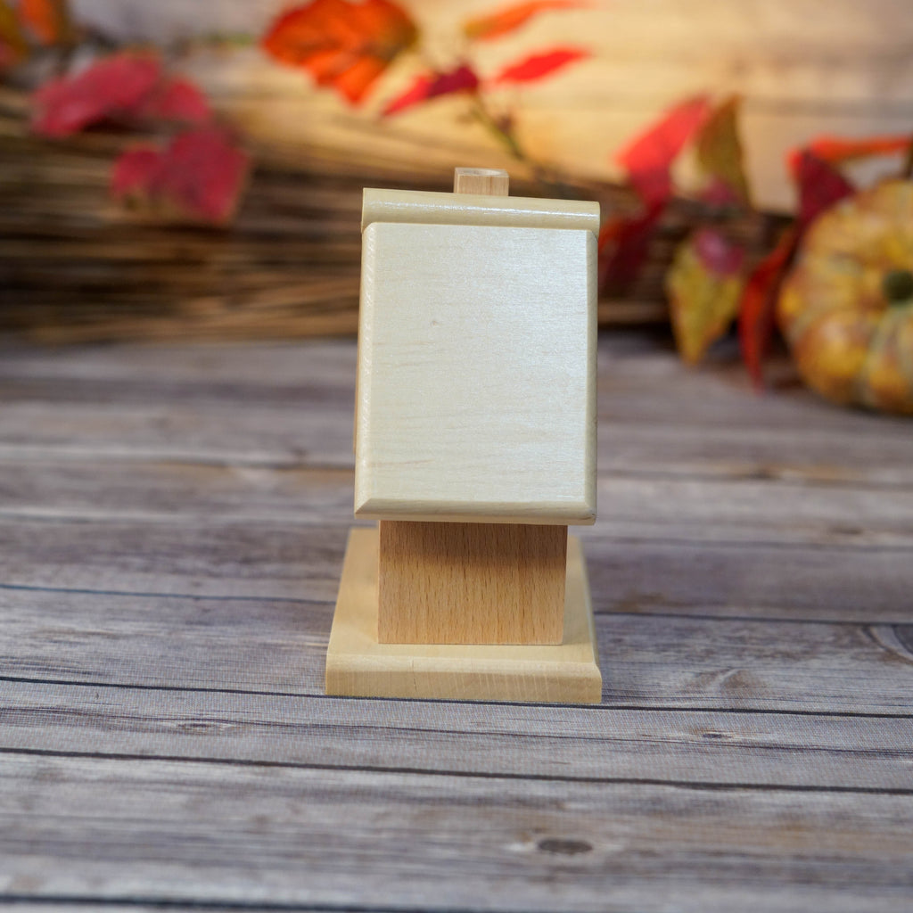 Elegant wooden smoker with seasonal autumn decoration