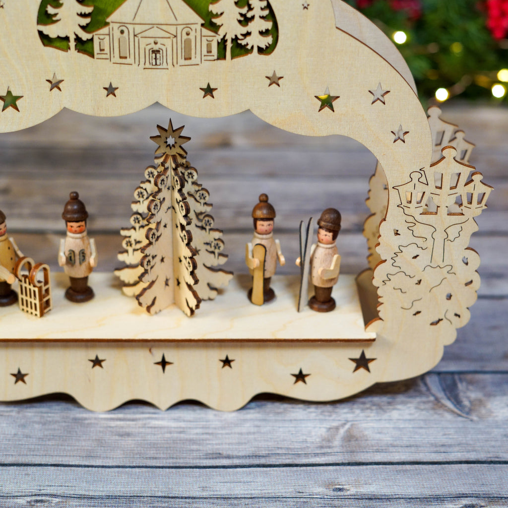 Detailed shot of mini sled decoration