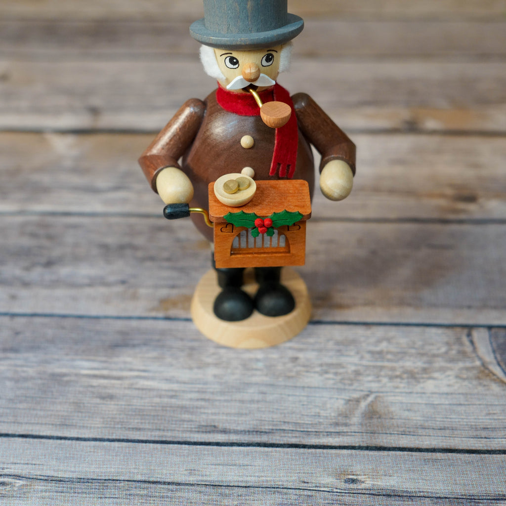 Festive German Smoker with holiday background