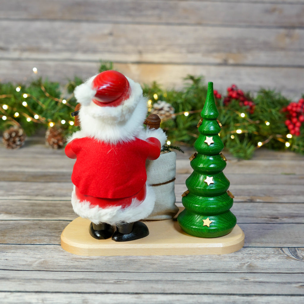 Hand-painted Santa Claus smoker with festive accents