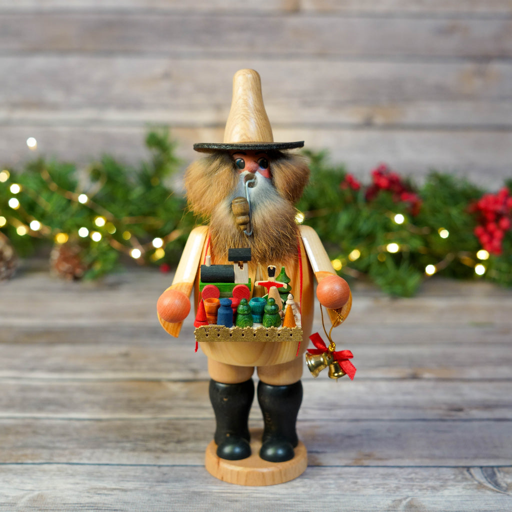 Close-up of Toy Salesman Smoker's face showing intricate details