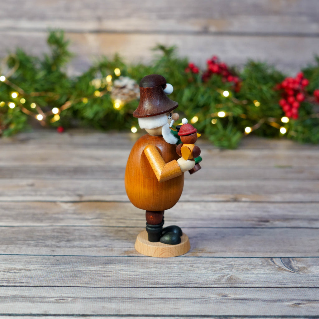 Rustic aesthetic Smoker Gnome with holiday lights