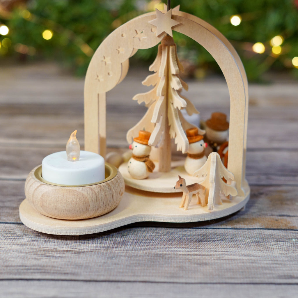 Traditional Small Snowman Christmas Pyramid