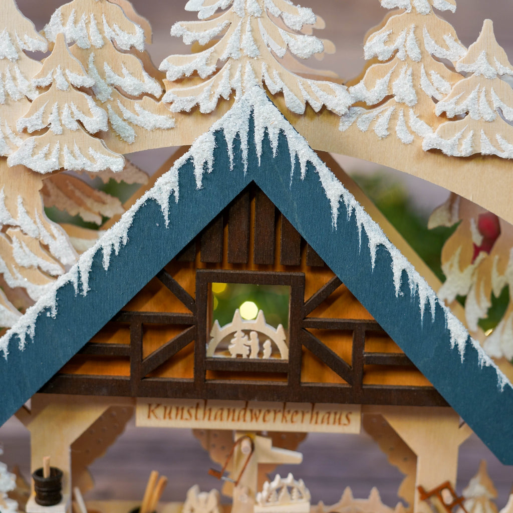 Panoramic view of the entire Schwibbogen set-up