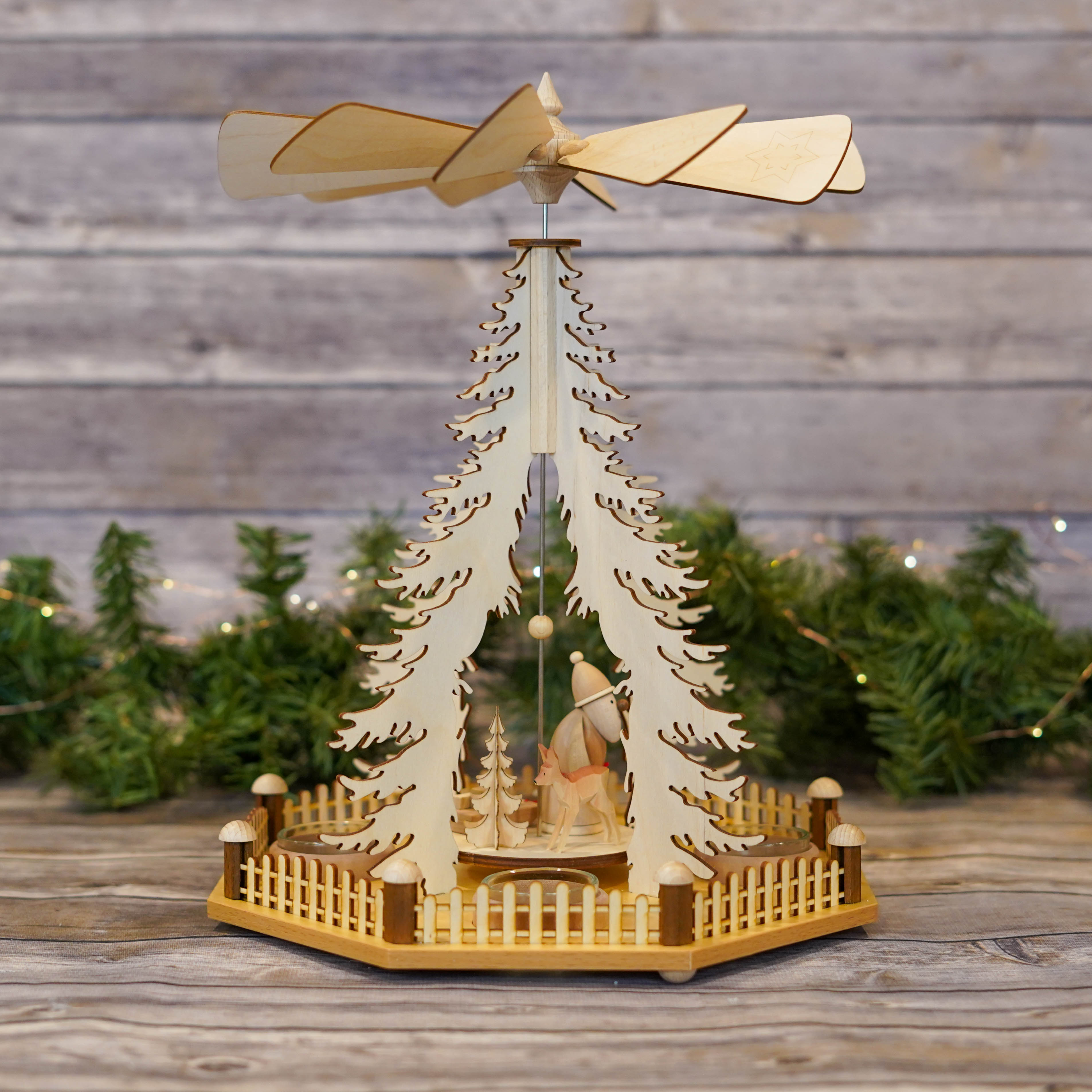 Handcrafted Santa Christmas Pyramid 30cm/11.8in - German Decor ...