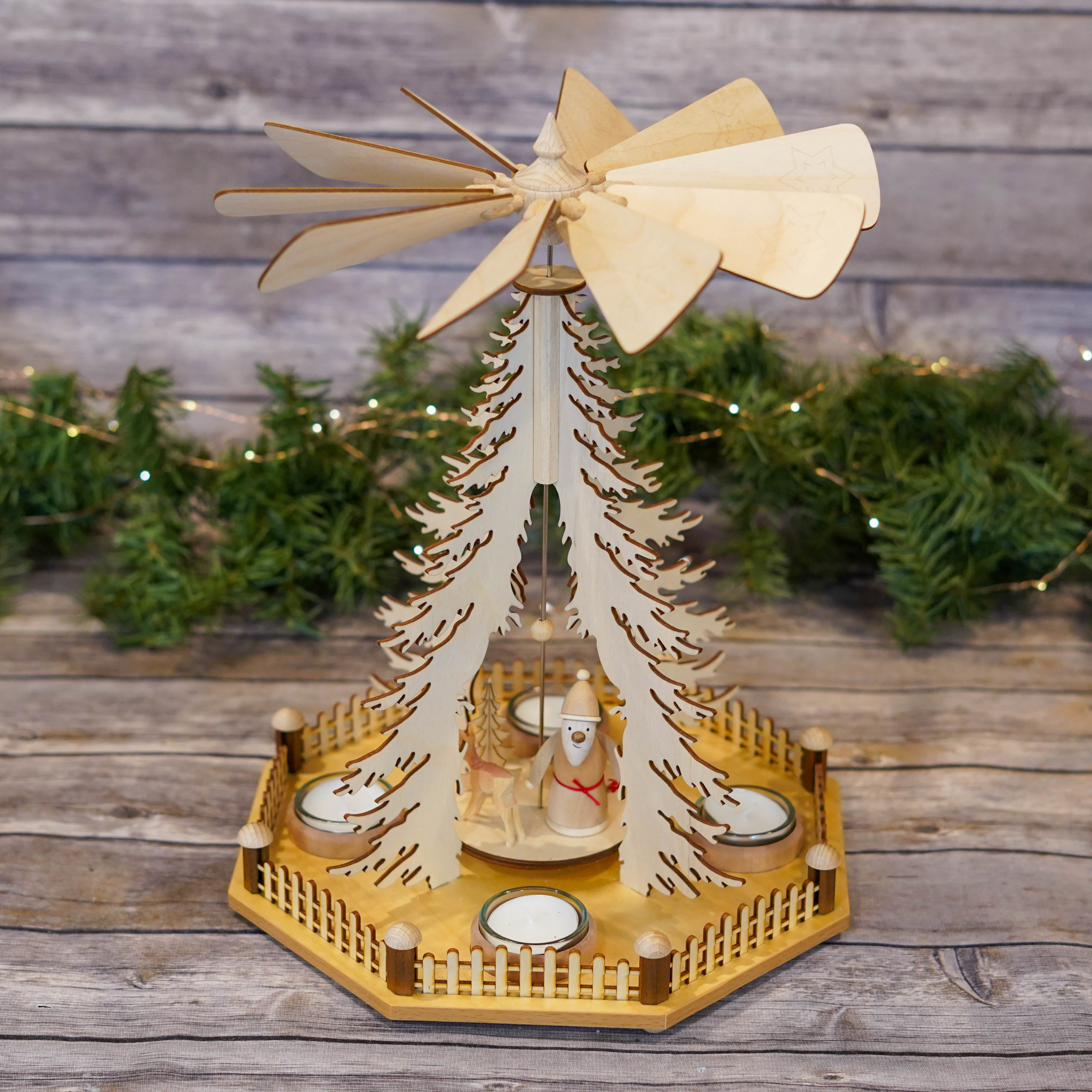 Handcrafted Santa Christmas Pyramid 30cm/11.8in - German Decor ...