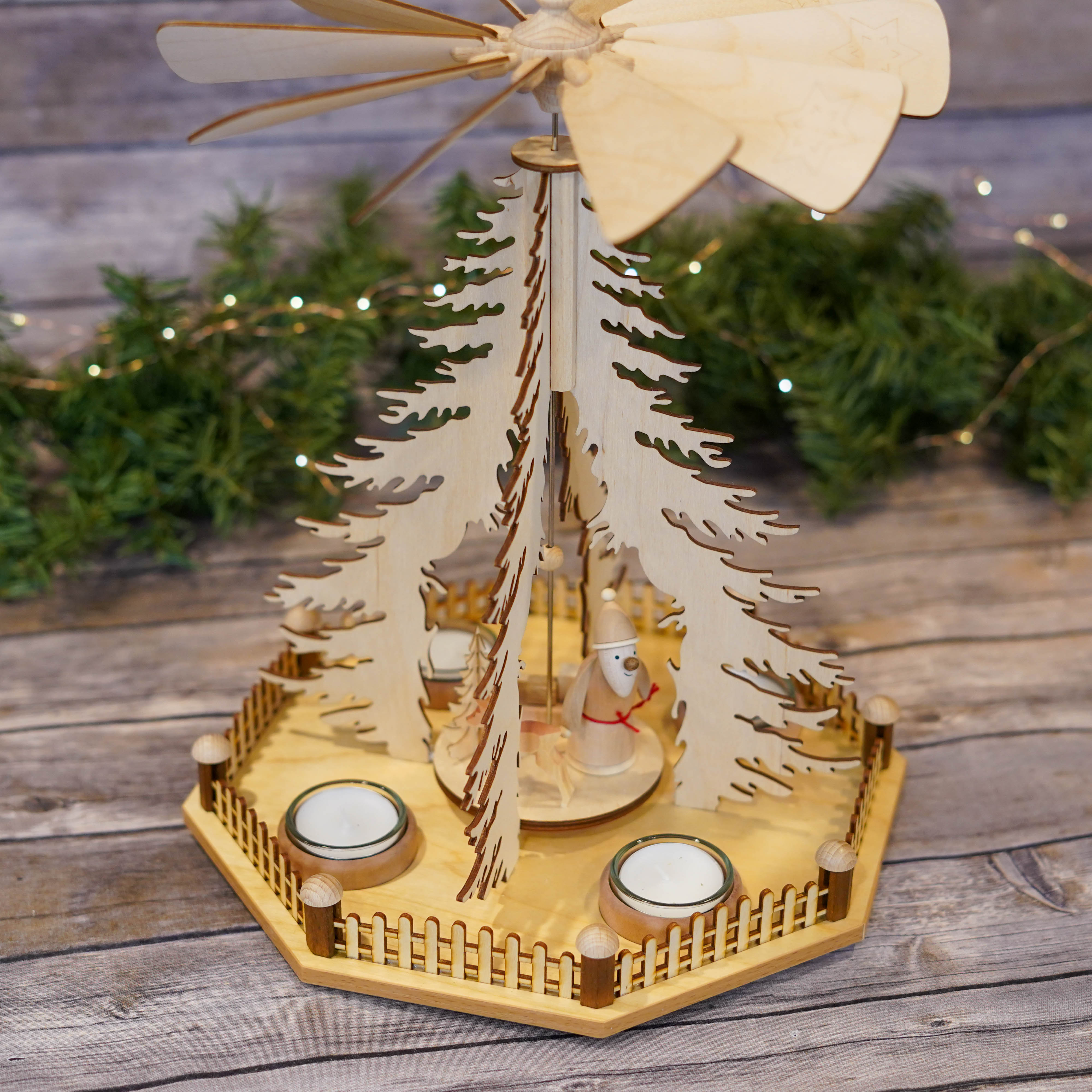 Handcrafted Santa Christmas Pyramid 30cm/11.8in - German Decor ...