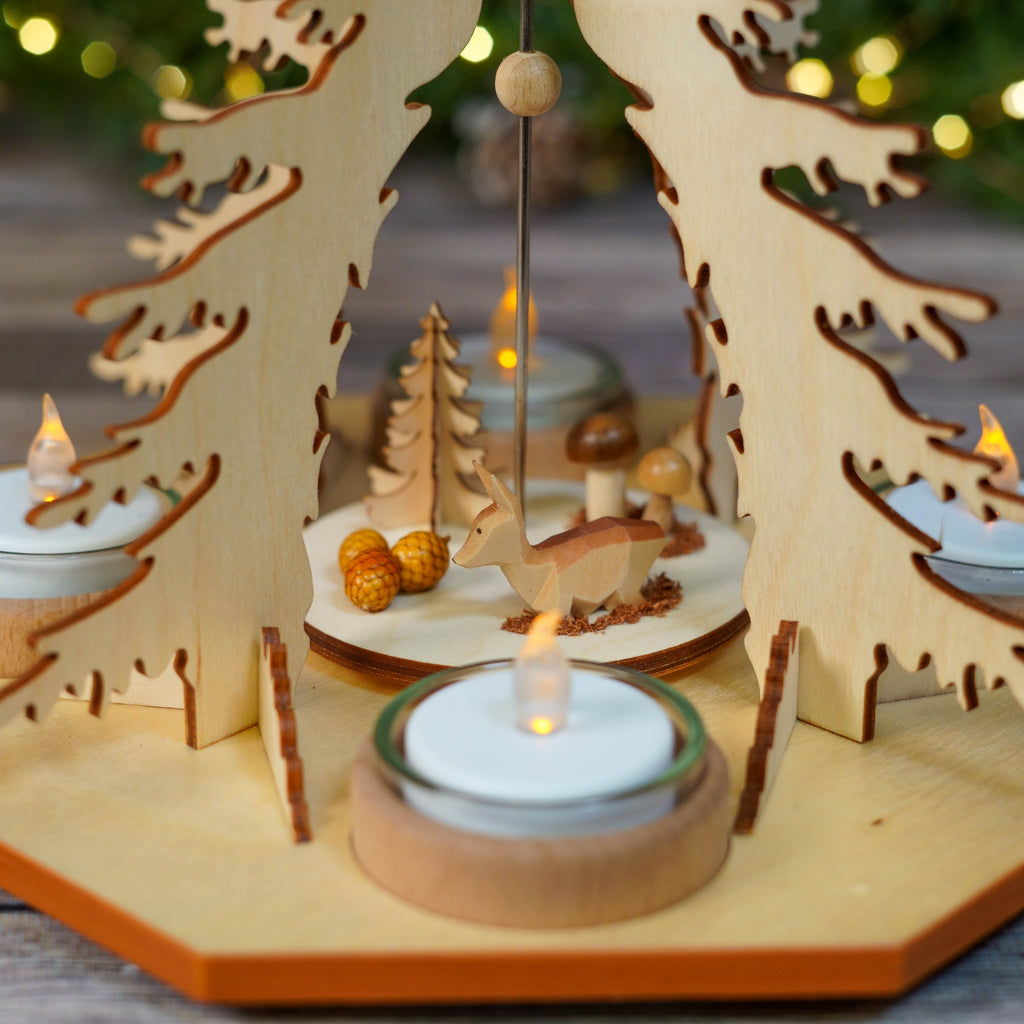 Top view showing detailed craftsmanship of Christmas Pyramid