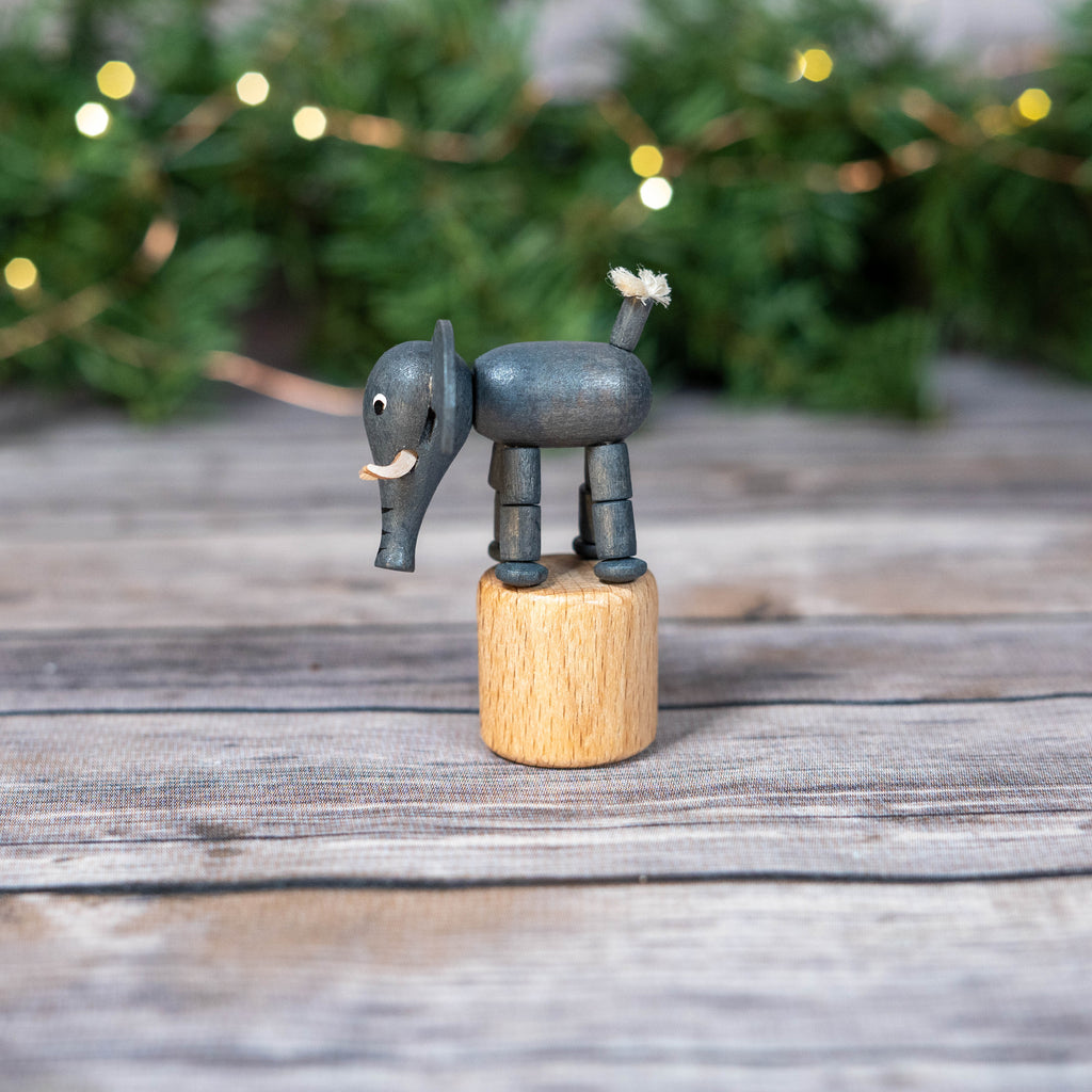 Detailed view of Wobbly Elephant Toy tusks