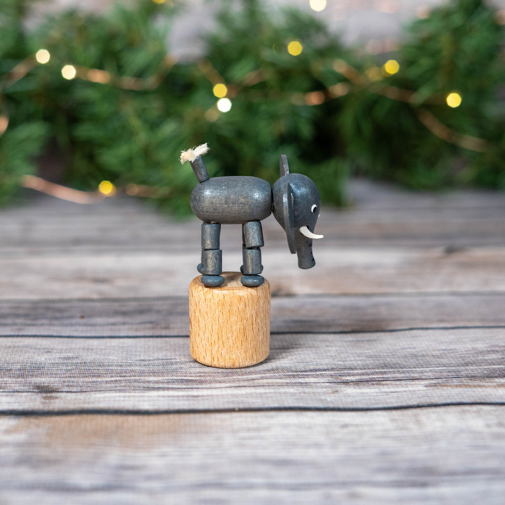 Wobbly Elephant Toy button mechanism demonstration