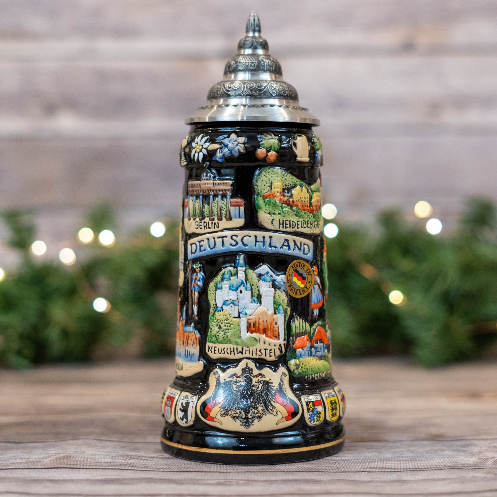 German Cities KING-WERK Stein - 0.4L (13.5 oz.) Collectible 