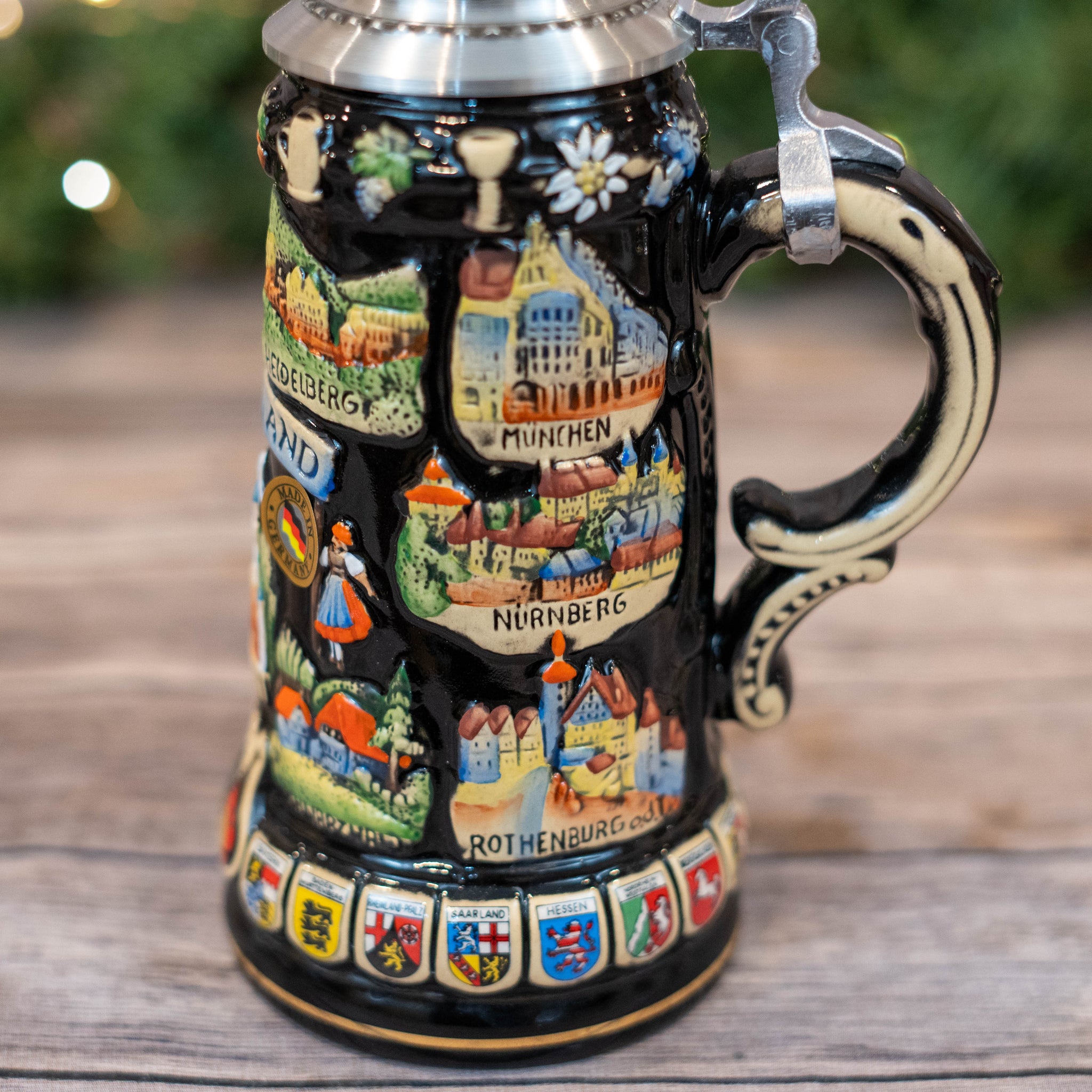 German Cities KING-WERK Stein - 0.4L (13.5 oz.) Collectible 